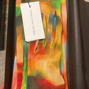 Dries Van Noten long mesh gloves medium